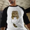 Scottish Fold Cat Pocket Cat Mom Cat Dad Cat Lover Men Baseball Raglan Shirt Scottish Fold Cat Pocket Cat Mom Cat Dad Cat Lover Men Baseball Raglan Shirt