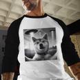 Shiba Inu Dog Dad Mom Graphic Selfie UFOs Weird Aliens Men Baseball Raglan Shirt Shiba Inu Dog Dad Mom Graphic Selfie UFOs Weird Aliens Men Baseball Raglan Shirt
