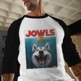 Siberian Husky Jowls Sled Dog Mom Top Alaskan Dog Dad Men Baseball Raglan Shirt