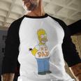 The Simpsons Homer Number 1 Dad Father's Day V2 Men Baseball Raglan Shirt