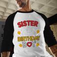Sister Of The Birthday Boy Family Matching Dad Mom Men Baseball Raglan Shirt
