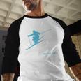 Ski Dad Winter Sports Skiing Father Men Baseball Raglan Shirt