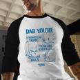 Sonic The Hedgehog Father's Day Dad Qualities Distressed Men Baseball Raglan Shirt