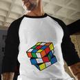 Speed Cubing Dad Puzzle Cuber Cube Kids Men Baseball Raglan Shirt