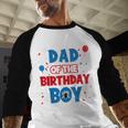 Spider Web Dad Of The Birthday Boy Men Baseball Raglan Shirt