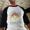 Strong Dad Workout Weight Lifting Father's Day Men Baseball Raglan Shirt