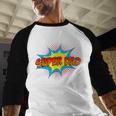 Super Dad Family Matching Superhero Comics Set Fathers Day Men Baseball Raglan Shirt