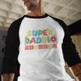 Super Daddio Retro Gamer Dad Style Men Baseball Raglan Shirt