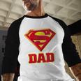 Superman Super Dad Men Baseball Raglan Shirt Superman Super Dad Men Baseball Raglan Shirt