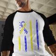 T21 Dad American Flag Down Syndrome Awareness Men Baseball Raglan Shirt T21 Dad American Flag Down Syndrome Awareness Men Baseball Raglan Shirt