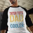 Tater Tots Dad Like a Regular Dad But Cooler Men Baseball Raglan Shirt