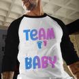 Team Healthy Baby Gender Reveal Pregnancy Mom Dad Men Baseball Raglan Shirt