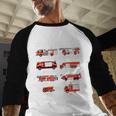 Toddler Boy Types Of FireTruck Firefighter Baby Dad Fireman Men Baseball Raglan Shirt