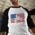 Never Underestimate An Old Man With A Dirt Bike Grandpa Dad Men Baseball Raglan Shirt