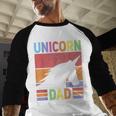 Unicorn Birthday Outfit Dad Unicorn Costume Bday Dad Unicorn Men Baseball Raglan Shirt