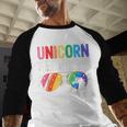 Unicorn Security Birthday Family Halloween Costume Mom Dad Men Baseball Raglan Shirt