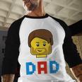 Unique Family Dad Master Builder Building Bricks Blocks Men Baseball Raglan Shirt