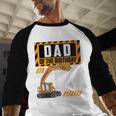 Vehicle Construction Excavator Dad Of The Birthday Boy Small Men Baseball Raglan Shirt