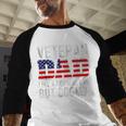 Veteran Dad Like A Normal Dad But Cooler American Flag Men Baseball Raglan Shirt
