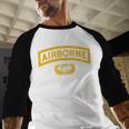 Vintage Airborne Veteran Paratrooper For Men Dad T-Shirt Men Baseball Raglan Shirt