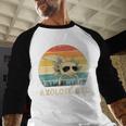 Vintage Axolotl Dad Axolotl Lovers Daddy Father's Day Men Baseball Raglan Shirt