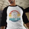 Vintage Best Doodle Dad Ever Father's Day Golden Doodle Men Baseball Raglan Shirt