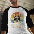 Vintage Boston Terrier Dad Dog Lovers Father's Day Tee Men Baseball Raglan Shirt