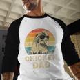 Vintage Chicken Dad Chicken Lovers Daddy Father's Day Men Baseball Raglan Shirt