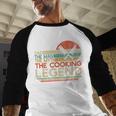 Vintage Cooking Dad The Man The Myth The Legend Chef Men Baseball Raglan Shirt