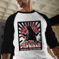 Vintage Dadzilla Father Of The Monsters Fathers Day Men Baseball Raglan Shirt