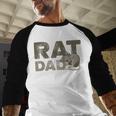 Vintage Distressed Rat Dad Men Baseball Raglan Shirt