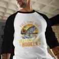 Vintage Father's Day Fishing Full Time Dad Part Time Hooker Men Baseball Raglan Shirt