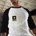 Vintage Proud Army Dad With American Flag Men Baseball Raglan Shirt