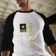 Vintage US Army Proud Dad With American Flag Men Baseball Raglan Shirt