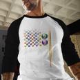 Vintage USA Flag Billiards Player Proud Pool Dad Men Baseball Raglan Shirt