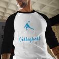 Volleyball Player Team Dad Father Proud Volleyball Dad Men Baseball Raglan Shirt