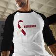 I Wear Burgundy Ivory For My Dad Oral Head Neck Cancer Men Baseball Raglan Shirt