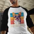 Welsh Corgi Pembroke Dog Corgi Dad -Adults Small Classic Fit Short Sleeve Cotton Polyester Blend Men Baseball Raglan Shirt