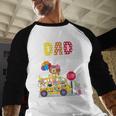 The Wheels On The Bus Dad Birthday Crew Party Toddler Kids Men Baseball Raglan Shirt