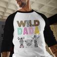 Wild Dada Zoo Theme Birthday Safari Jungle Matching Party Men Baseball Raglan Shirt