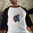World's Coolest Dog Dad Papa Men Pitbull Men Baseball Raglan Shirt
