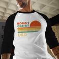 World's Okayest Dad Father Retro Vintage Men Baseball Raglan Shirt
