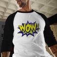 WowShirt WOW Dad Mom Men Women Boys Girls Tee Men Baseball Raglan Shirt