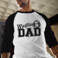 Wrestling Dad Hobby Wrestle Wrestler Martial Arts Father Men Baseball Raglan Shirt