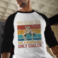 Wrestling Dad Like A Normal Dad Only Cooler Father's Day Men Baseball Raglan Shirt