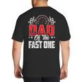 1 Year Old Racing Car Fast One Birthday 1st Family Dad Big And Tall Men's T-Shirt Back Print
