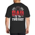 2 Year Old Racing Car Two Fast Birthday 2nd Family Dad Big And Tall Men's T-Shirt Back Print