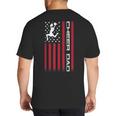 4th Of July US Flag Cheer Dad Shirt For Father's Cheer Big And Tall Men's T-Shirt Back Print