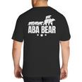 Aba Bear For Jewish Dad With Four Kids On Father's Day Big And Tall Men's T-Shirt Back Print