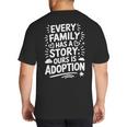 Adoptive Mom Adoption Dad And Adoption Day Foster Care Big And Tall Men's T-Shirt Back Print